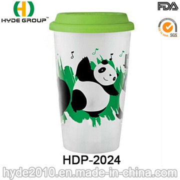 Copa plástica con aislamiento de pared doble para café caliente (HDP-2024)